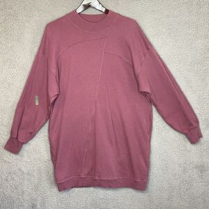 Lululemon Broken Beats Sweatshirt Sweater Dress M Plumful Pink Relaxed Oversize